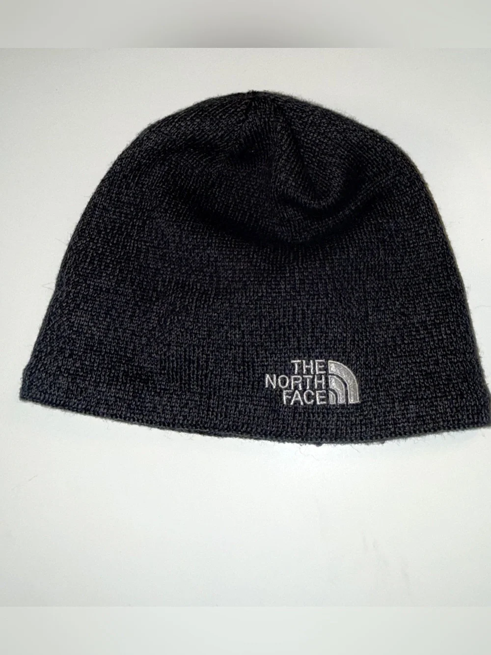 The North Face Men's Jim Beanie Dark Heather Gray Ribbed Knit